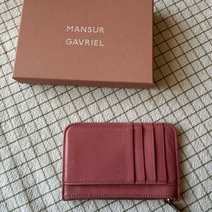 Mansur Gavriel Rose Leather Card Holder